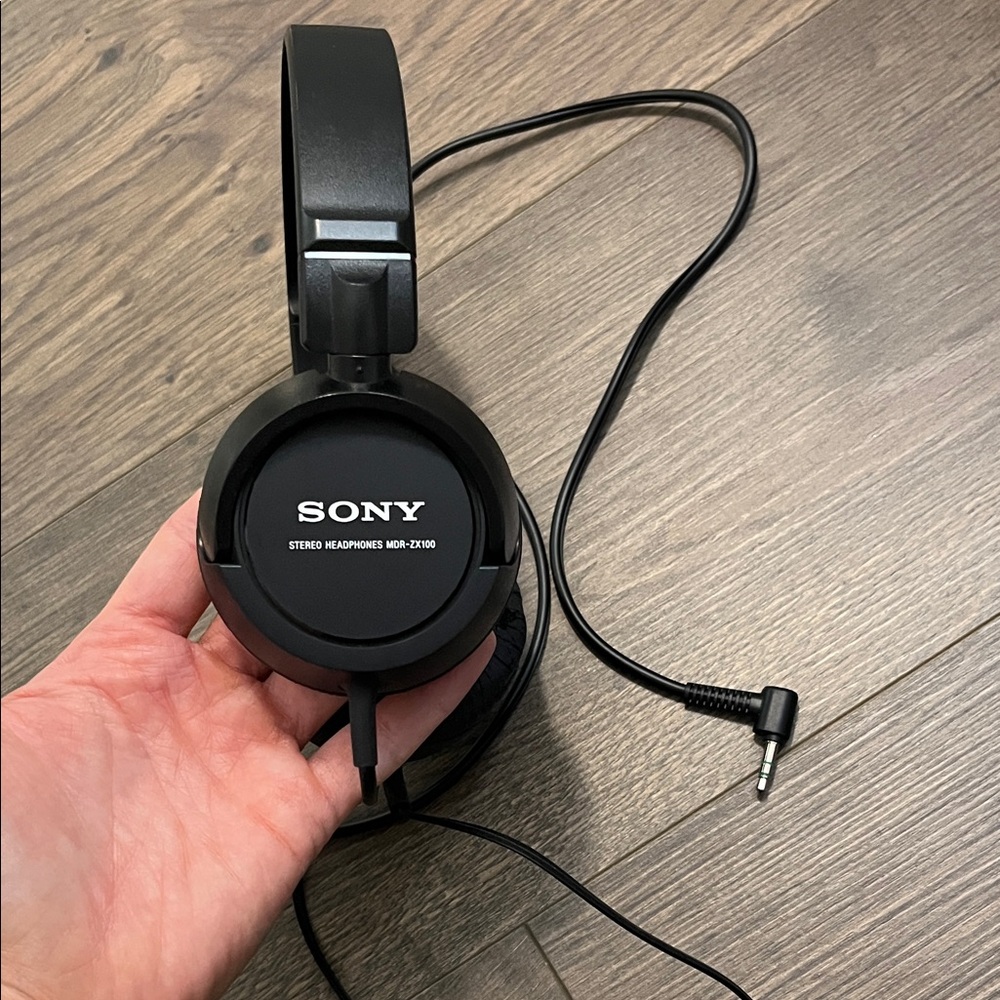 Sony Black Over-Ear Stereo Headphones MDR-ZX100